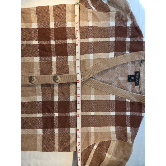 Rachel Zoe Women's Cardigan Button-Up Browns Size M Long Sleeve V Neck - Picture 4 of 6